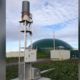 Digester installed by DLS Biogas with a waste gas burner pictured