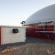 Digester installed by DLS Biogas with a DLS technical container, agitation nozzle and observation window pictured